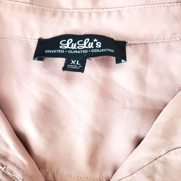 Lulu's Mauve Pink Button-up Collared Utility Top - Picture 5 of 5